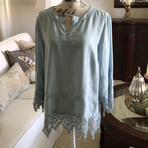 Chicos Tops - Stunning light blue top by Chico’s